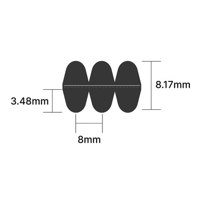 DD1240-5M-25 Transflex Double-Sided Timing Belt 25mm Wide 5mm Pitch 248 Teeth