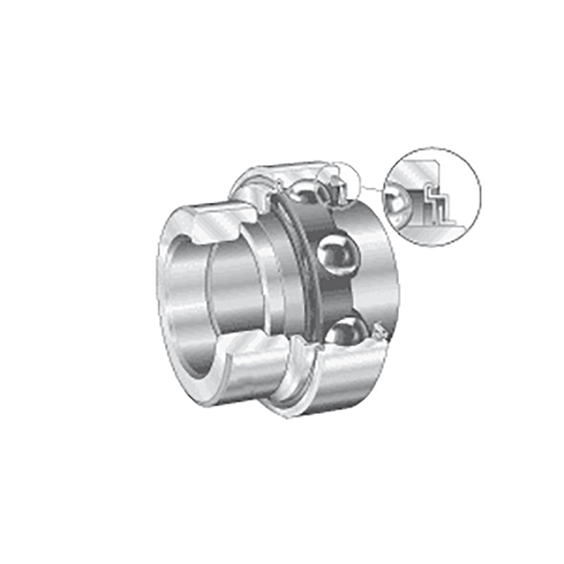 INA E25XLKLL Metric Parallel Outer Bearing Insert with L Seals and Eccentric Collar 25x52x44.5mm