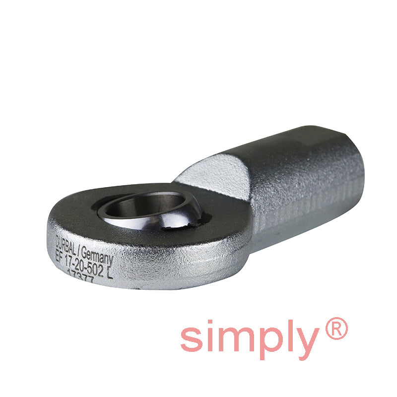 Durbal EF17-20-502 Maintenance Free Left Hand Metric Steel / PTFE Lined Female Rod End M16 Thread