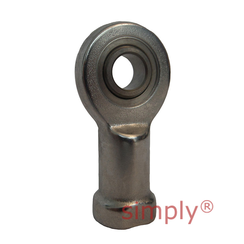 Fluro EIL08DNIRO Left Hand Stainless Steel / PTFE Lined Maintenance Free Female Plain Rod End M8 Thread