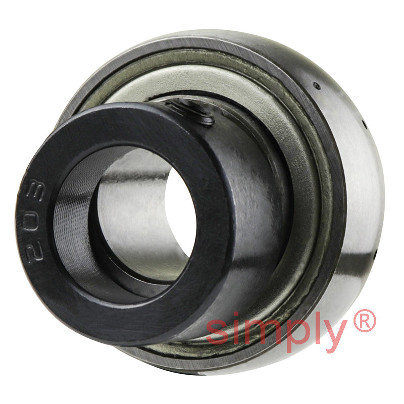 SNR ES203G2 Metric Flatback Spherical Outer Bearing Insert 17mm Bore 40mm Outside Diameter with Eccentric Collar