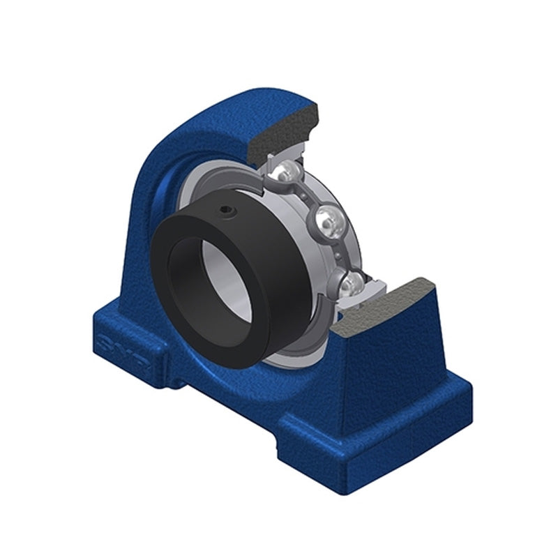 SNR ESPA207 Threaded Base Small Footprint Metric Pillow / Plummer Block Housing with Eccentric Collar Insert 35mm Bore - Allow 2-3 Days