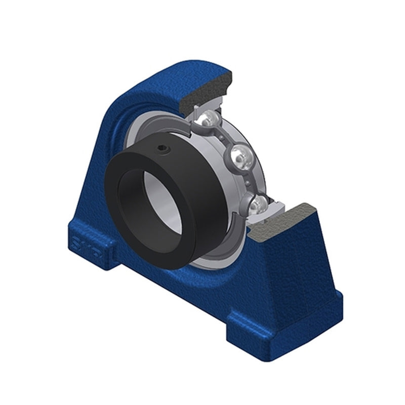 SNR ESPAE208 Threaded Base Small Footprint Metric Pillow / Plummer Block Housing with Eccentric Collar Insert 40mm Bore - Allow 2-3 Days