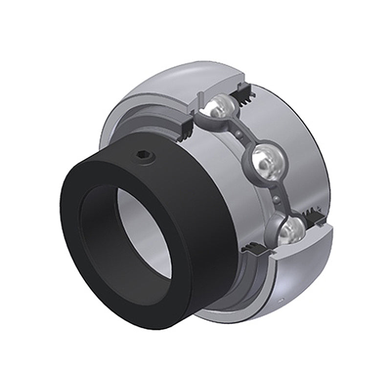 SNR EX320G2L3 Metric Full Width Spherical Outer Bearing Insert 100mm Bore 215mm Outside Diameter with Eccentric Collar and Triple Lip Seals - Allow 2-3 Days