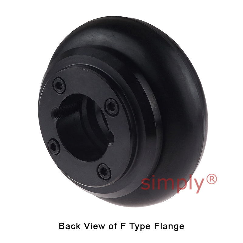 Major Brand F50H/F50F Inner/Outer Facing Taper Bores Type Tyre Drive Coupling Assembly with Natural Rubber Tyre