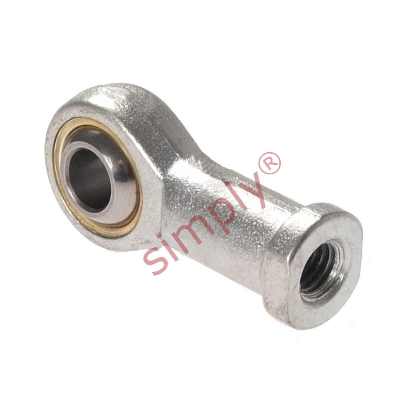 Dunlop FB-M08 Right Hand Metric Steel / Bronze Lined Maintenance Required Plain Female Rod End M8x1.25 Thread