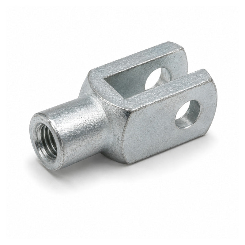 Durbal DG16X64 Right Hand Female Galvanised Steel Clevis 16mm Bore 64mm Base / Bore Center M16x1.5 Thread - Allow 7-10 Days
