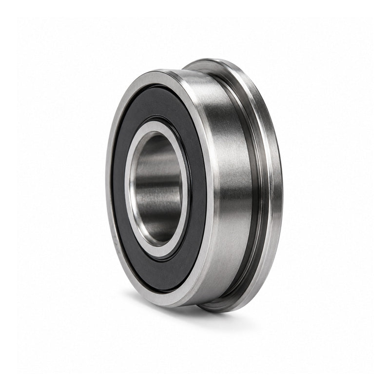 SF6942RS Budget Rubber Sealed Stainless Steel Flanged Deep Groove Ball Bearing 4x11x4mm