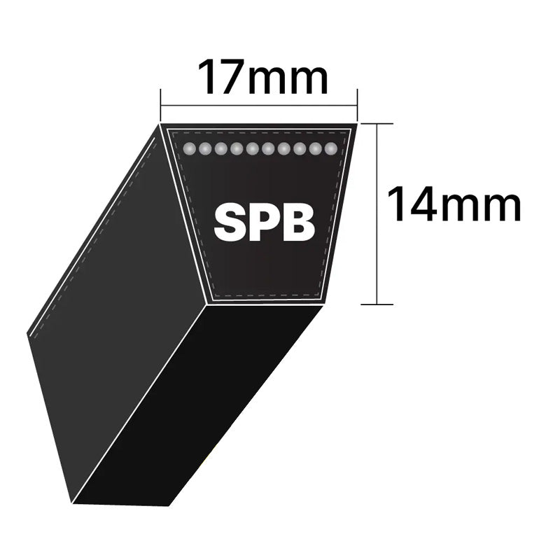FSPB3800 SPB Section Anti Static Fire Resistant Wrapped V-Belt 17x14mm