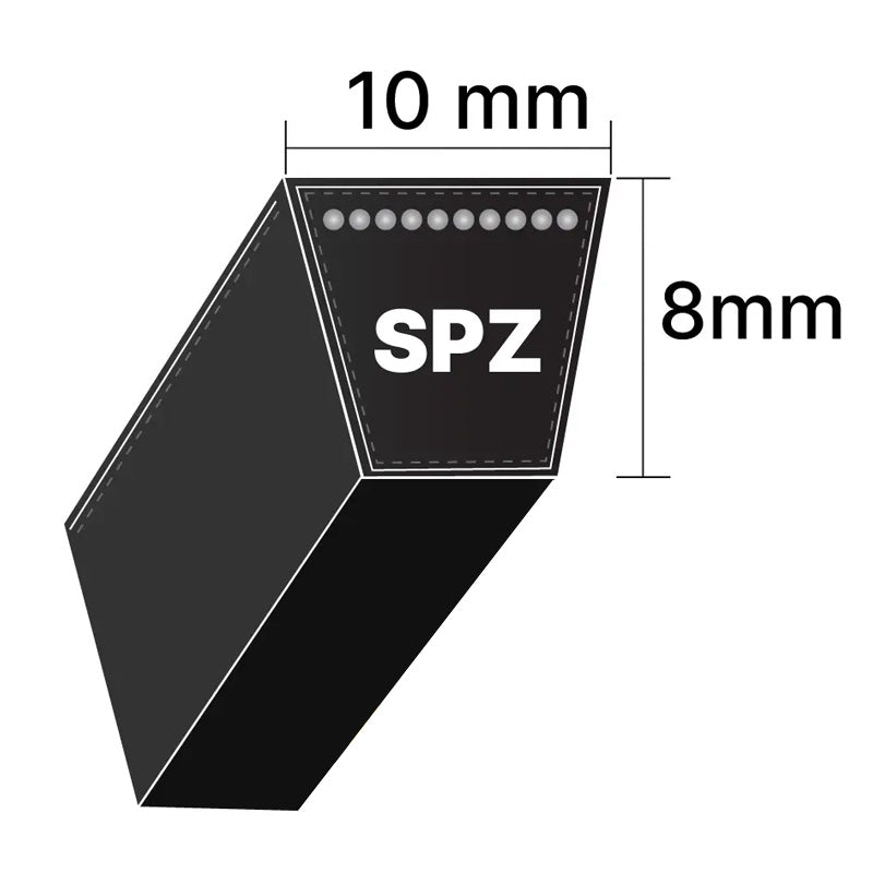 FSPZ2180 SPZ Section Anti Static Fire Resistant Wrapped V-Belt 10x8mm