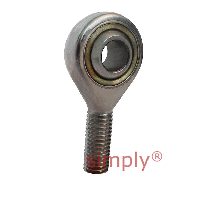 Fluro GALRSW05 Left Hand Stainless Steel / PTFE Lined Maintenance Free Male Plain Rod End M5 Thread