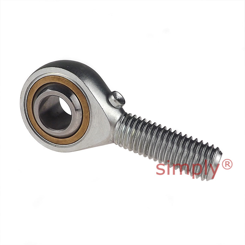 Fluro GAS50 Right Hand Steel / Bronze Male Plain Rod End M48x2 Thread
