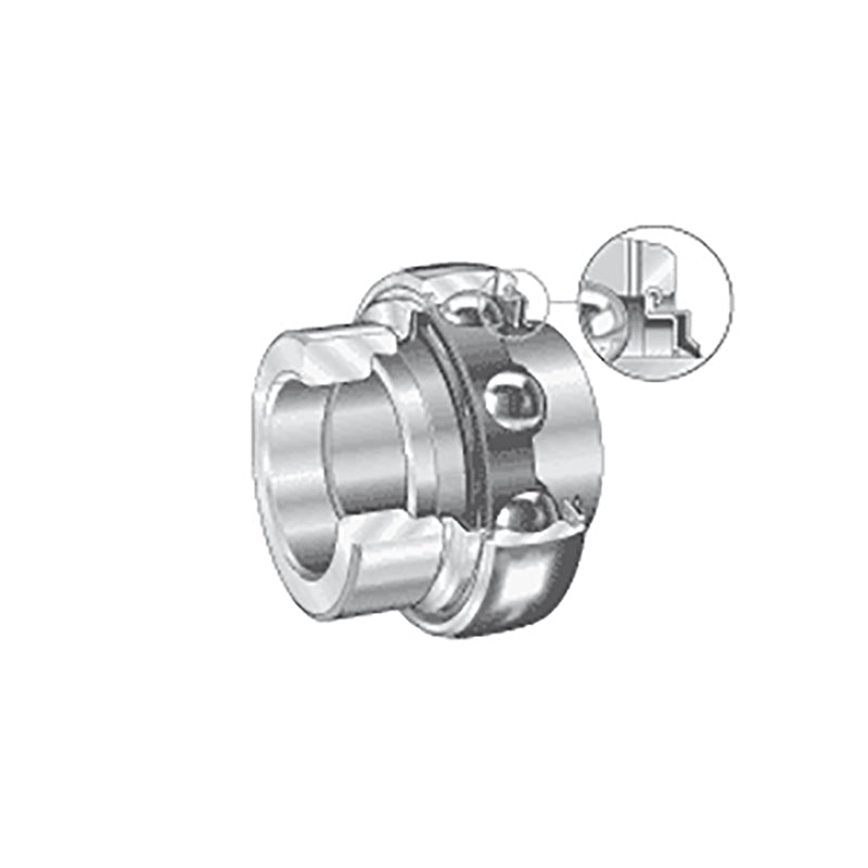 INA GE40XLKRRBFA125.5 Metric Spherical Outer Bearing Insert with Anti-Corrosion Protection with R Seals and Eccentric Collar 40x80x56.5mm