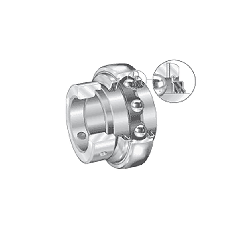 INA GE60XLKTTB Metric Spherical Outer Bearing Insert with T Seals and Eccentric Collar 60x110x77.9mm