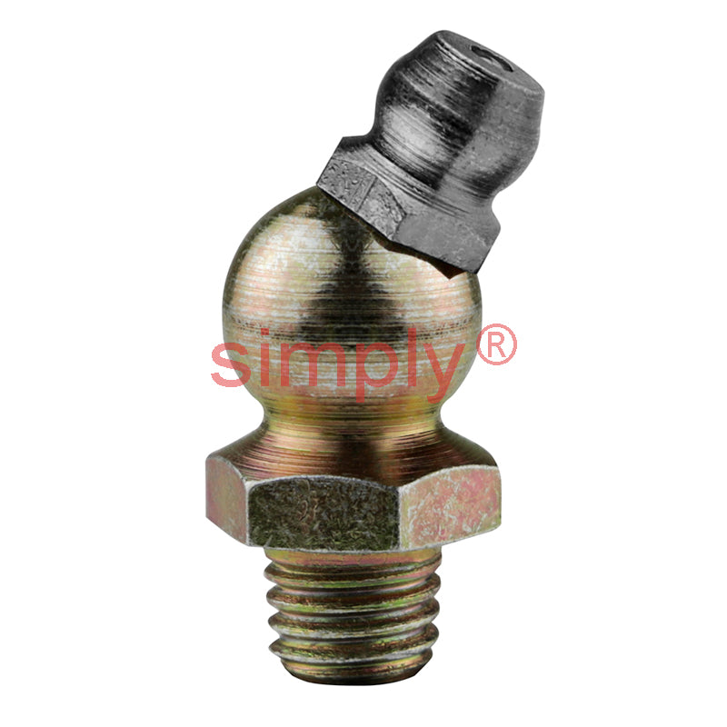 1/8x27 PTF Hardened Mild Steel Zinc Plated 65 deg Hydraulic Grease Nipples - Pack of 500