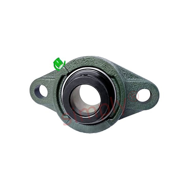 HCFL213 Metric Two Bolt Cast Iron Oval Housing with 65mm Eccentric Collar Insert
