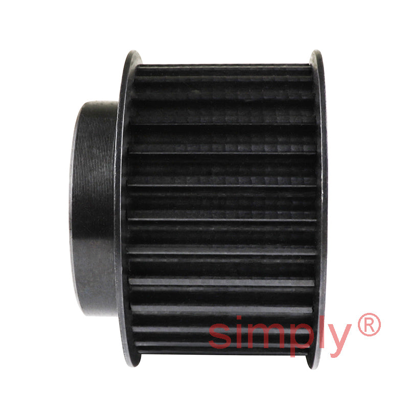 P30-5M-25F - 5mm Pitch 30 Tooth Flanged HTD Type Steel Pilot Bore Timing Pulley for 25mm Wide Belts