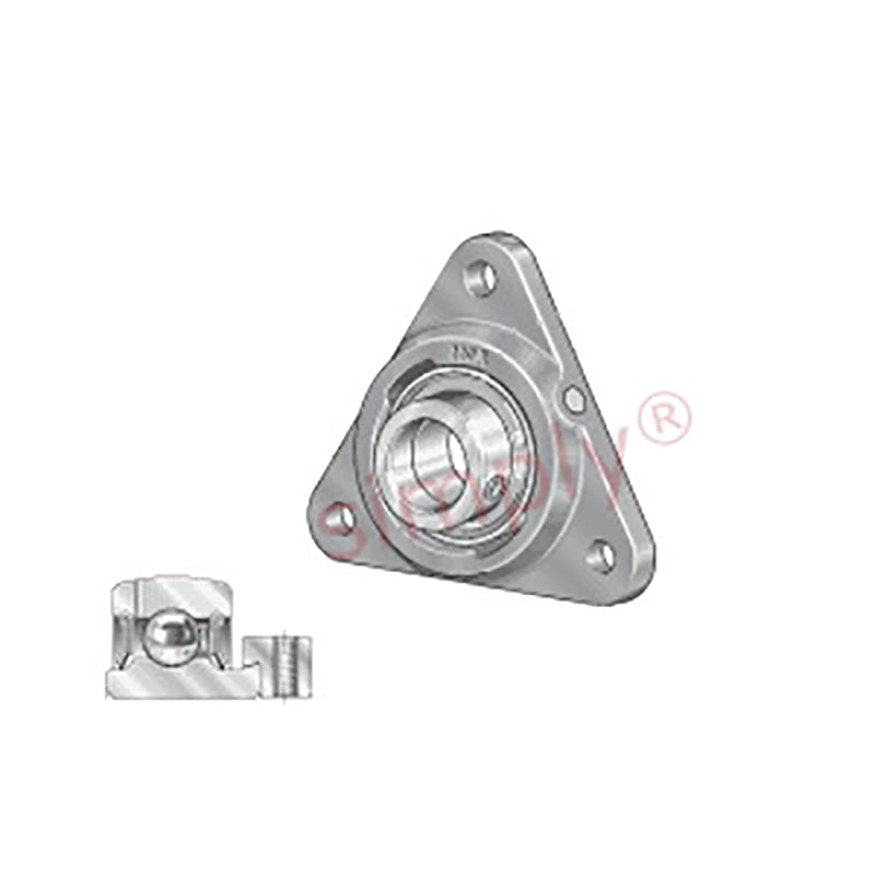 INA PCFTR50XL Three Bolt Cast Iron Triangular Housing Unit with Eccentric Collar Insert 50mm Bore