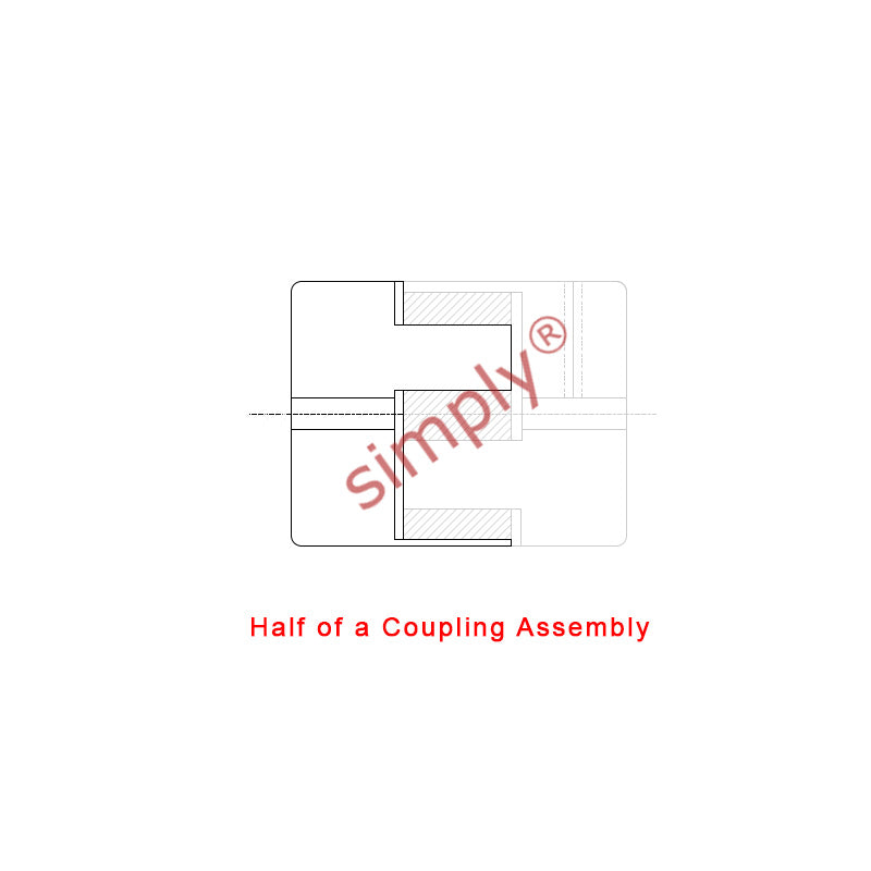 Major Branded L150B Pilot Bored Jaw Coupling Max Bore 48mm