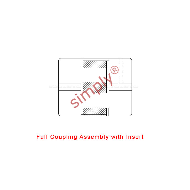 Major Branded L100B/L100B Pilot Bored Jaw Coupling Assembly Max Bore 35mm with Nitrile Rubber Insert
