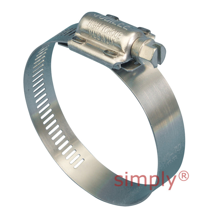HT120 304 Stainless Steel High Torque Jubilee Clip Adjustment Range 90mm-120mm Band Width 16mm