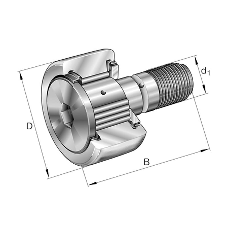 INA KRV30-PP Stud Type Track Roller 12x30x40mm - Allow 1-2 Days - Contact Us For Faster Delivery