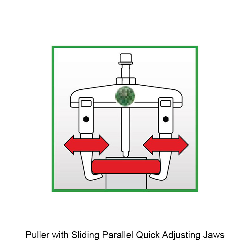 KUKKO Series 20-20+ Universal 2-Jaw Puller with Sliding Parallel Quick Adjusting Jaws 200mm