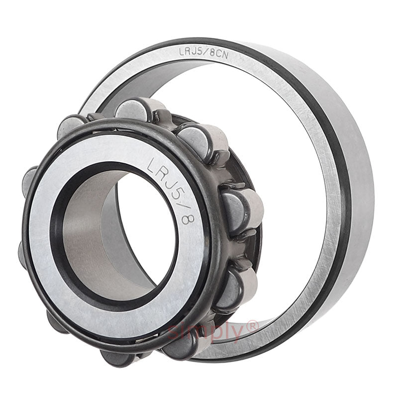 Major Branded LRJ5/8 Cylindrical Roller Bearing 5/8x1-9/16x7/16 inch