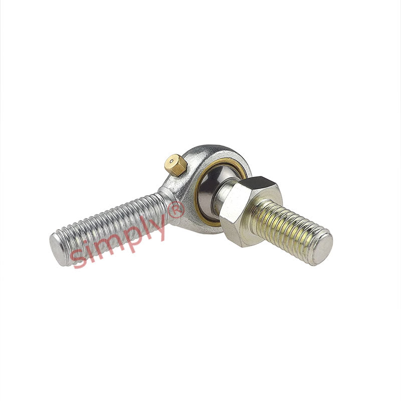 Dunlop MBL-M08S Left Hand Metric Steel / Bronze Lined Maintenance Required Studded Male Rod End M8x1.25 Thread - Allow 7-10 Days