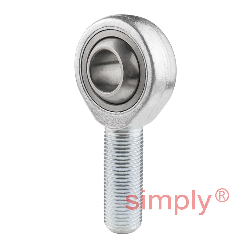 Dunlop MS-M16C Right Hand Metric Steel / PTFE Lined Maintenance Free Plain Male Rod End M16x1.5 Thread - Allow 7-10 Days