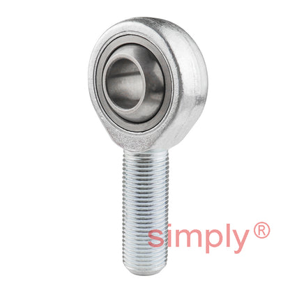 Dunlop MS-M16C Right Hand Metric Steel / PTFE Lined Maintenance Free Plain Male Rod End M16x1.5 Thread - Allow 7-10 Days