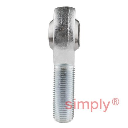 Dunlop MS-M16C Right Hand Metric Steel / PTFE Lined Maintenance Free Plain Male Rod End M16x1.5 Thread - Allow 7-10 Days
