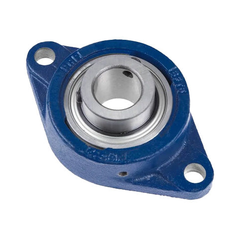 RHP MSF2-3/4 Imperial Four Bolt Square Cast Iron Flange Housing and 2-3/4 inch Bore Grub Screw Insert