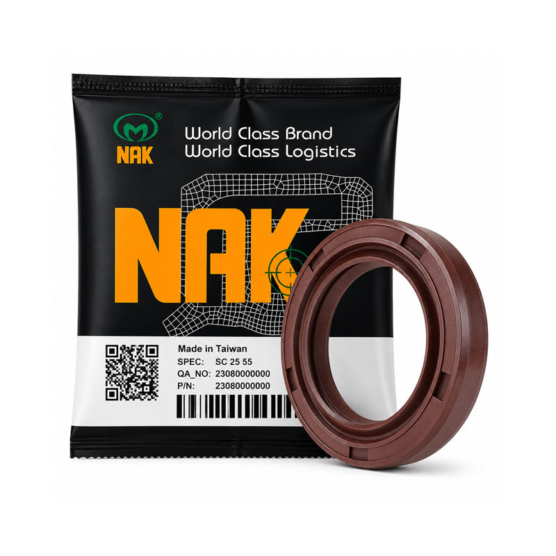 NAK 15x32x7mm FKM Rubber Double Lip Rotary Shaft Oil Seal with Stainless Spring TC - Allow 7-10 Days