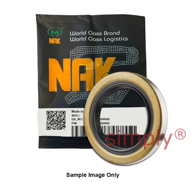 NAK 0.5x0.801x0.187 inch Metal Cased Nitrile Rubber Single Lip Rotary Shaft Oil Seal with Stainless Spring SB