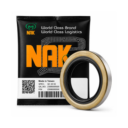 NAK 1.875x2.47x0.437 inch Metal Cased Nitrile Rubber Double Lip Rotary Shaft Oil Seal with Garter Spring TB - Allow 7-10 Days