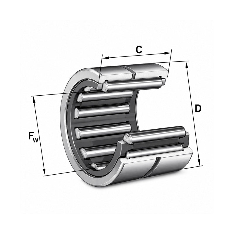 INA NK9/12-TV Machined Needle Roller Bearing 9x16x12mm - Allow 1-2 Days - Contact Us For Faster Delivery