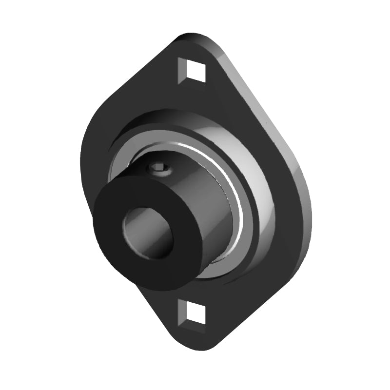 NTN AELPFL208-108W3 Imperial Two Bolt Oval Pressed Steel Bearing Housing with 1-1/2 inch Eccentric Collar Insert - Allow 2-3 Days