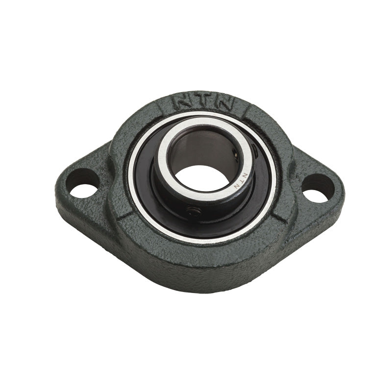 NTN M-ASFB203 Metric Two Bolt Oval Cast Iron Flange Housing with 17mm Bore Insert - Allow 2-3 Days