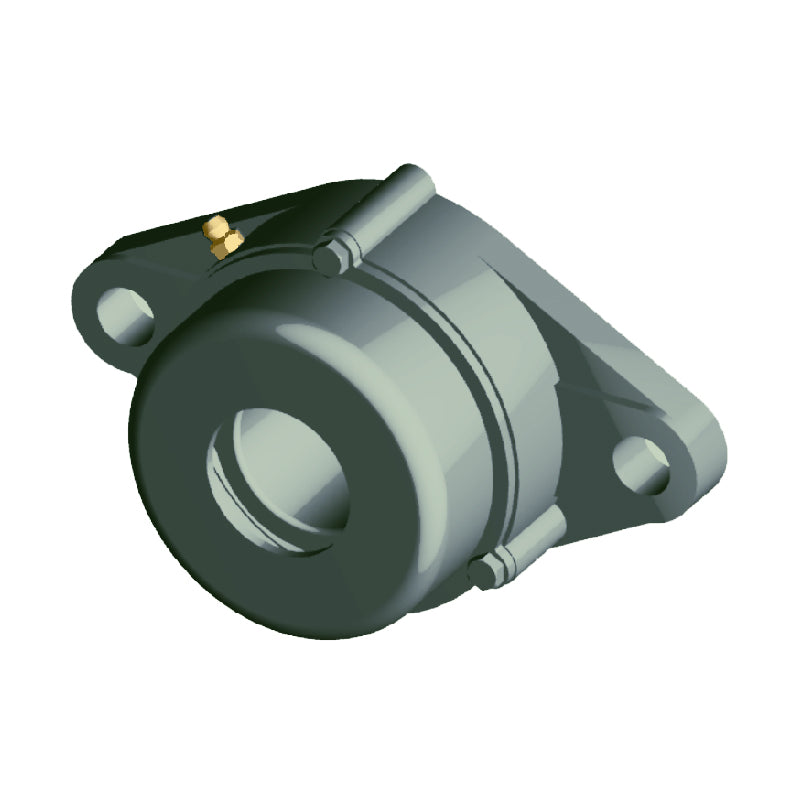 NTN C-UCFLX09-112D1 Imperial Two Bolt Oval Cast Iron Flange Housing with 1-3/4 inch Bore Insert with Cast Iron Cover - Open Version - Allow 2-3 Days
