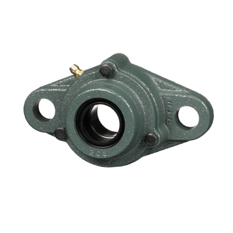 NTN C-UKFL315D1/H2315X Metric Two Bolt Cast Iron Oval Housing with Cast Iron Cover - Open Version - Insert and Adaptor Sleeve Fits 65mm Shaft - Allow 2-3 Days