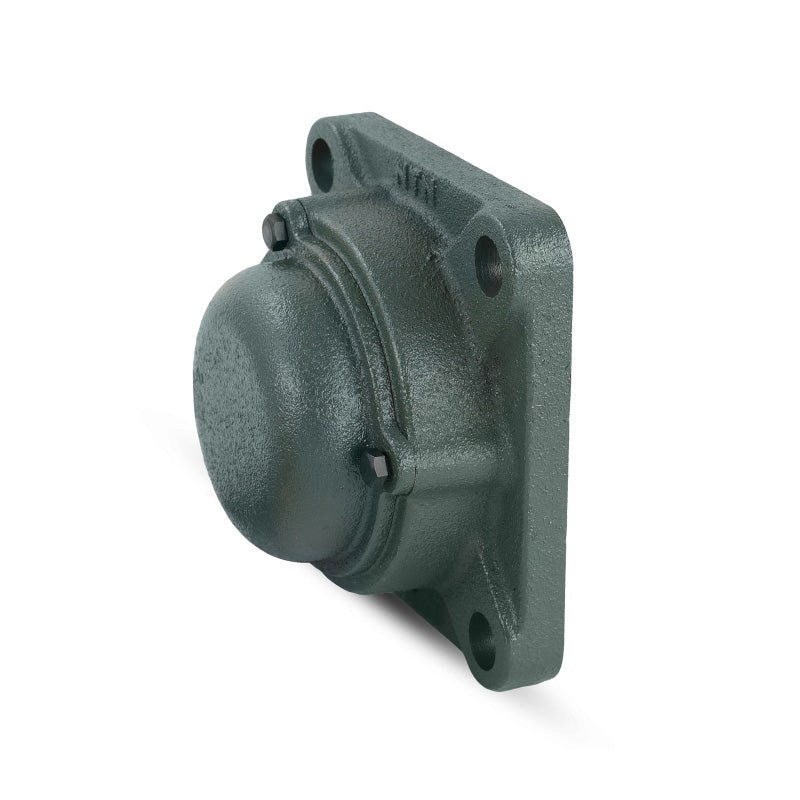 NTN CM-UCFS319-311D1 Imperial Four Bolt Square Cast Iron Flange Housing with 3-11/16 inch Bore Insert with Cast Iron Cover - Closed Version - Allow 2-3 Days
