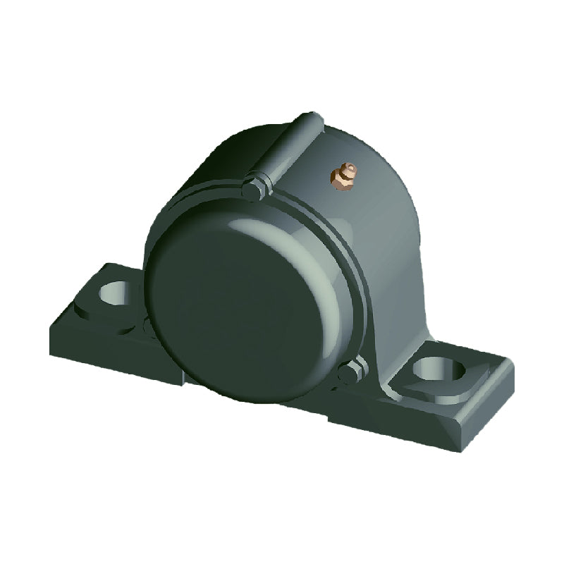 NTN CM-UCP215-214D1 Imperial Cast Iron Two Bolt Pillow / Plummer Block Housing with 2-7/8 inch Bore Insert with Cast Iron Cover - Closed Version - Allow 2-3 Days