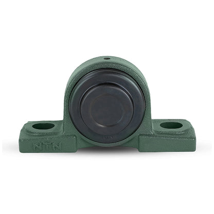 NTN M-SM-UCP208-108D1 Imperial Cast Iron Two Bolt Pillow / Plummer Block Housing with 1-1/2 inch Bore Insert with Steel Plate Cover - Closed Version - Allow 2-3 Days