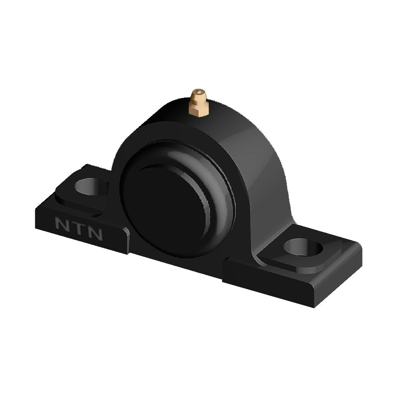NTN SM-UCPX10-200D1 Imperial Cast Iron Two Bolt Pillow / Plummer Block Housing with 2 inch Bore Insert with Steel Plate Cover - Closed Version - Allow 2-3 Days