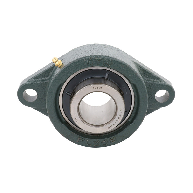 NTN UCFL204-012D1 Imperial Two Bolt Oval Cast Iron Flange Housing with 3/4 inch Bore Insert - Allow 2-3 Days