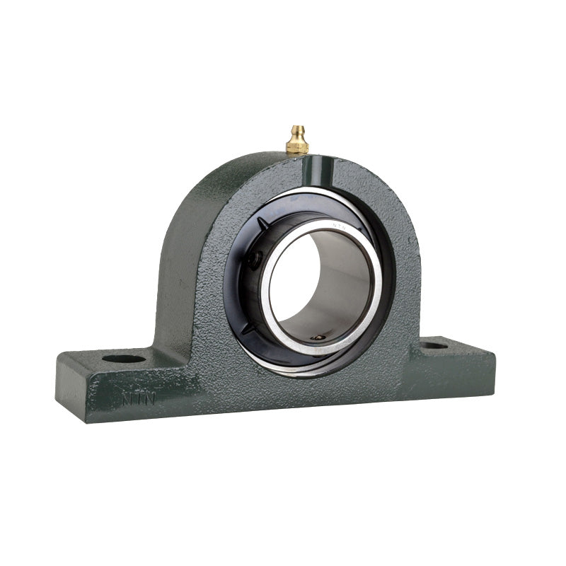 NTN UCPG216D1 Metric Cast Iron Two Bolt Pillow / Plummer Block Housing with 80mm Bore Insert - Allow 2-3 Days