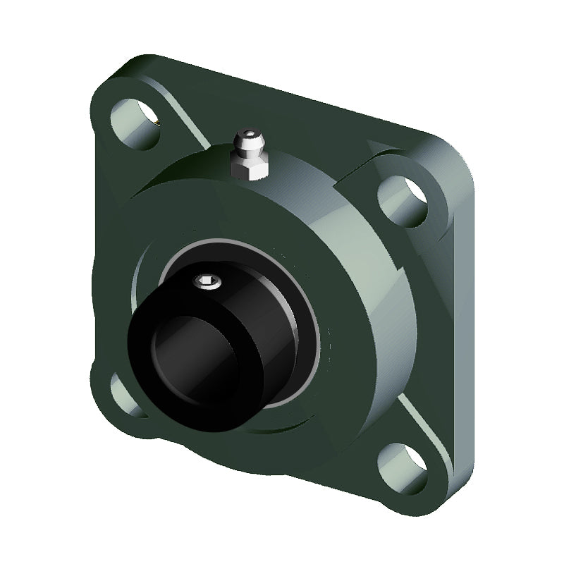 NTN M-UELF210-114D1 Imperial Four Bolt Square Cast Iron Flange Housing with 1-7/8 inch Bore Eccentric Collar Insert - Allow 2-3 Days