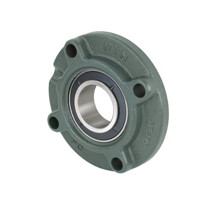 NTN UKFCX10D1/HE2310X Imperial Four Bolt Cast Iron Round Flanged Housing Insert and Adaptor Sleeve Fits 1-3/4 inch Shaft - Allow 2-3 Days
