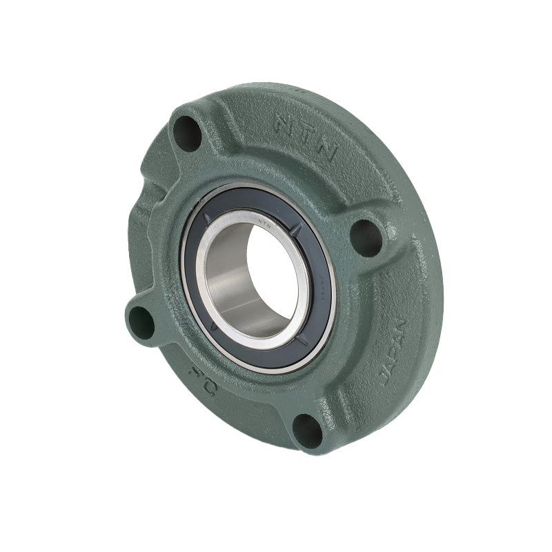 NTN UKFC218D1/H2318X Metric Four Bolt Cast Iron Round Flanged Housing Insert and Adaptor Sleeve Fits 80mm Shaft - Allow 2-3 Days